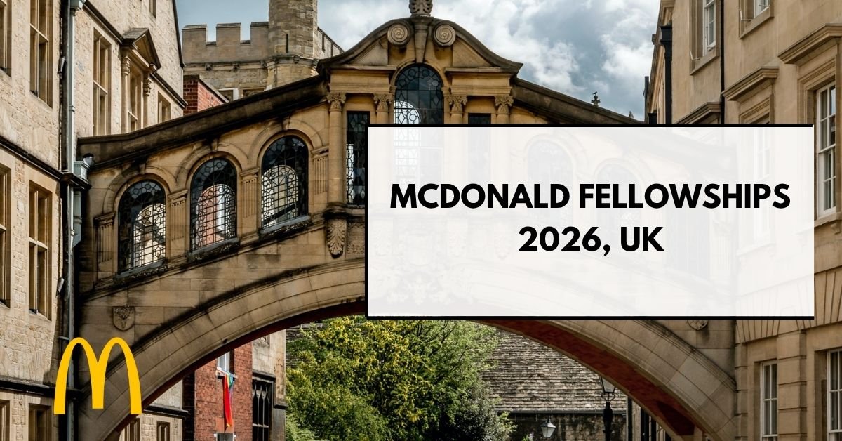 McDonald Fellowships 2026, UK | Fully Funded Masters Scholarships